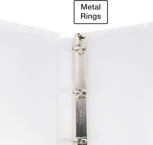 Unikeep 3 Ring Binder - Clear - Case View Binder - 1.5 Inch Spine - Metal Rings - with Clear Outer Overlay - 3 Pack of Binders in Kuwait