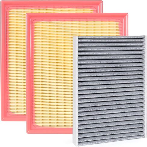 Engine Air Filter & Cabin Air Filter Combo Kit Compatible with 2022-2025 Toyota Tundra, 2023-2025 Toyota Sequoia 3.4L V6, Replaces 17801-F4010, 17801F4010, 87139-0C010, 871390C010 in Kuwait