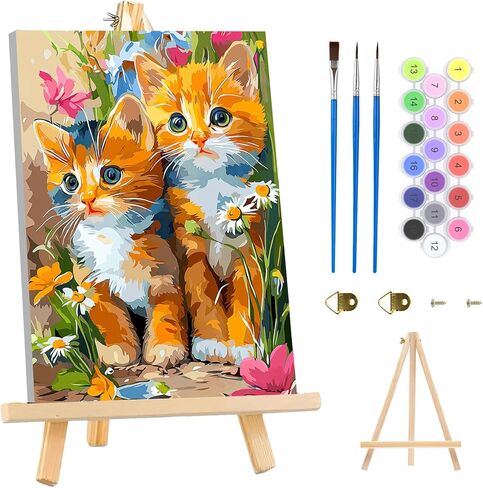 MAXBYE Framed Paint by Numbers Adult Kit, Women with Flowers Head DIY Acrylic Painting Paint by Number On Canvas with Frame, Arts and Crafts for Home Wall Decor 12x16inch in Saudi Arabia