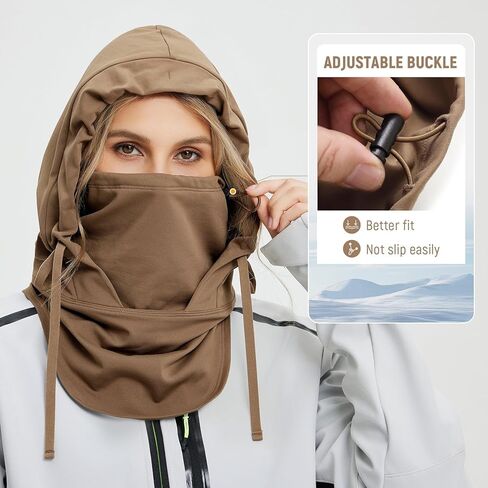 baleaf Balaclava Ski Mask Winter Water Resistant Face Mask for Women Men Cold Weather Gear Skiing Snowboarding Neck Gaiter Brown in Saudi Arabia