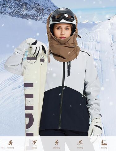 baleaf Balaclava Ski Mask Winter Water Resistant Face Mask for Women Men Cold Weather Gear Skiing Snowboarding Neck Gaiter Brown in Saudi Arabia