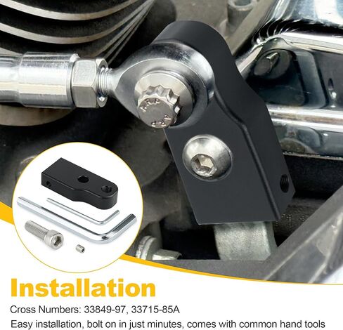 Neutral Gear Shift Assist Shifter Rod Lever Extension Bracket Kit for Harley-Davidson Softail FXS FLS 2000-2017 Touring 1999-2016 Twin Cam Black in Saudi Arabia