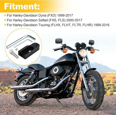 Neutral Gear Shift Assist Shifter Rod Lever Extension Bracket Kit for Harley-Davidson Softail FXS FLS 2000-2017 Touring 1999-2016 Twin Cam Black in Saudi Arabia