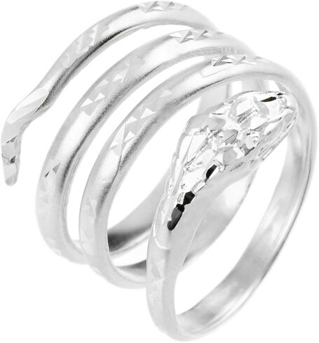 High Polish 925 Sterling Silve Coil Wrap Band Snake Ring in Saudi Arabia