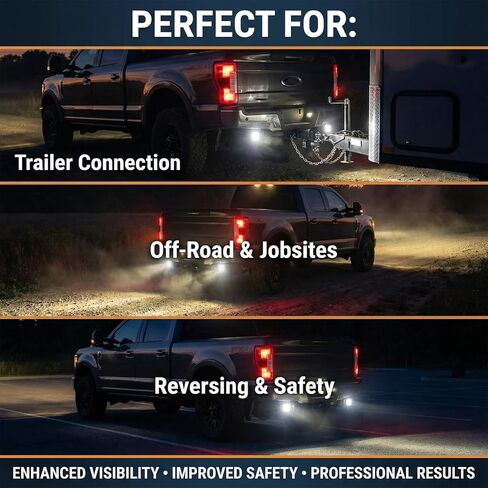 Hitch Bar Lighting,for Ford F250 F350 F450 Super Duty (2008-2026) Flush Mount Hitch,No Drilling Required,with 42W LED Reverse Light (2.5-inch Hitch Bar) in Kuwait