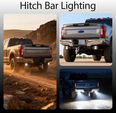 Hitch Bar Lighting,for Ford F250 F350 F450 Super Duty (2008-2026) Flush Mount Hitch,No Drilling Required,with 42W LED Reverse Light (2.5-inch Hitch Bar) in Kuwait