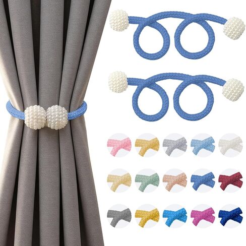 2PCS Magnetic Curtain Tiebacks, Curtain Tiebacks Buckles Holdbacks Holders Hooks Clip for Home Bedroom Office Decorative, Gold in Saudi Arabia