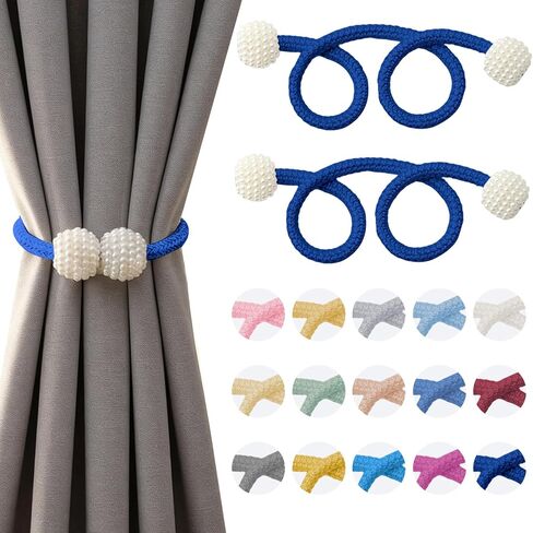 2PCS Magnetic Curtain Tiebacks, Curtain Tiebacks Buckles Holdbacks Holders Hooks Clip for Home Bedroom Office Decorative, Gold in Saudi Arabia