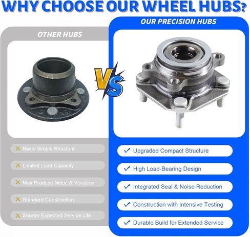 2 x 513297 Front Wheel Bearing Hub Assembly with 4 Lug Compatible with Nissan Sentra 2007-2012(Front; 2.0L Only) in Kuwait