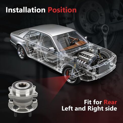 HYR 512401 قطعتان من مجموعة محور العجلة الخلفية تناسب 2017-2023 Toyota 86 GR86، 2009-2021 Subaru WRX STI Outback Legacy Impreza Forester Crosstrek BRZ، 2013-2016 Scion FR-S، 5 العروات مع ABS in Kuwait