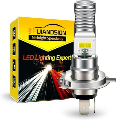 Ruiandsion H4 LED مصباح دراجة نارية الأبيض تيار مستمر/التيار المتناوب 9-85 فولت مرحبا/لو شعاع LED لمبة استبدال للدراجات النارية مصباح سيارة الضباب الخفيف in Kuwait
