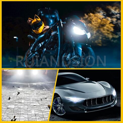 Ruiandsion H4 LED مصباح دراجة نارية الأبيض تيار مستمر/التيار المتناوب 9-85 فولت مرحبا/لو شعاع LED لمبة استبدال للدراجات النارية مصباح سيارة الضباب الخفيف in Kuwait