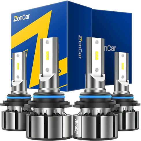 9005/HB3 9006/HB4 LED Bulbs Combo, 24000LM 6500K Cool White Super Bright, Turbo Cool Fan, Pack of 4 in Saudi Arabia