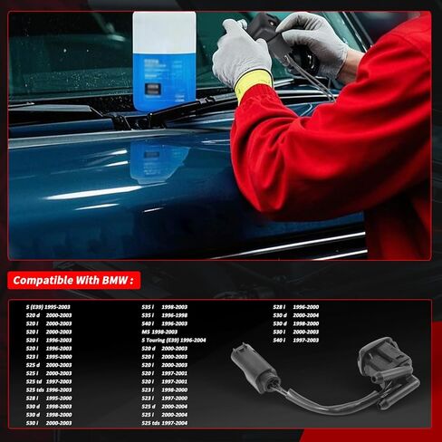 2 PCS Windshield Washer Nozzle for BMW 5 Series E39 520d 520i 523i 525d 525tds 528i 530d 535i 540i M5 1995-2004 Replace# 61668361042 BF0114200036 15SKV314 887503801 12170885 EDSBM059 in Saudi Arabia
