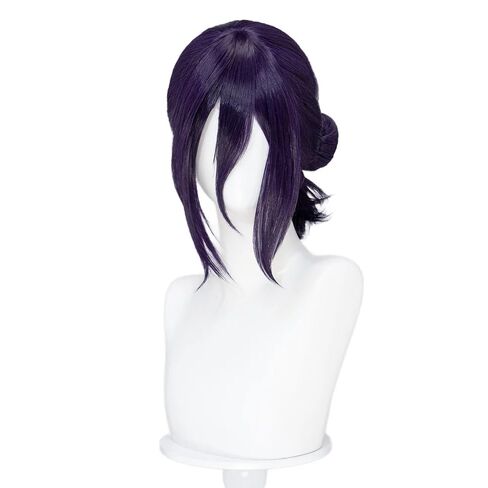 KIRA KIRA Anime Cosplay Wig Women 35cm Deep Purple Ponytail Wig for Halloween in Saudi Arabia