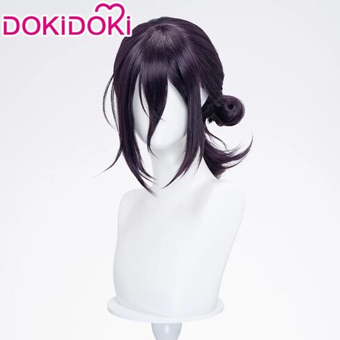 KIRA KIRA Anime Cosplay Wig Women 35cm Deep Purple Ponytail Wig for Halloween in Saudi Arabia