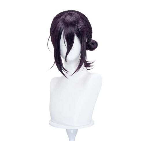 KIRA KIRA Anime Cosplay Wig Women 35cm Deep Purple Ponytail Wig for Halloween in Saudi Arabia