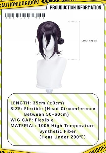 KIRA KIRA Anime Cosplay Wig Women 35cm Deep Purple Ponytail Wig for Halloween in Saudi Arabia