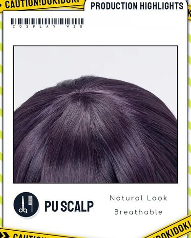 KIRA KIRA Anime Cosplay Wig Women 35cm Deep Purple Ponytail Wig for Halloween in Saudi Arabia