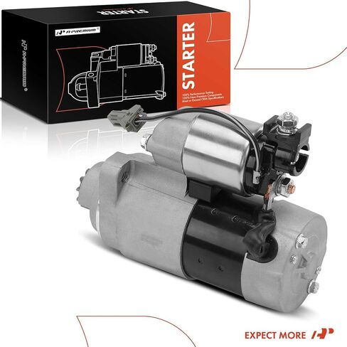 A-Premium Starter Motor Compatible with Chrysler Sebring 2001-2002 2.4L & Dodge Stratus 2001-2002 2.4L, 12V 1.4KW 9-Teeth Clockwise, Replace# 04609703AC, 04609703AD in Saudi Arabia