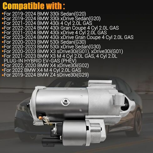 12418671503 Starter Compatible with BMW 330i G20 G30 G01 G02 G29 430i 530i X3 X4 Z4 2019-2024 8671503 12418693976 8693976 in Kuwait