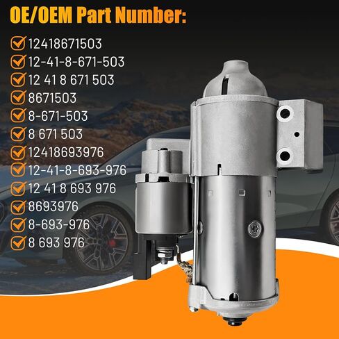 12418671503 Starter Compatible with BMW 330i G20 G30 G01 G02 G29 430i 530i X3 X4 Z4 2019-2024 8671503 12418693976 8693976 in Kuwait