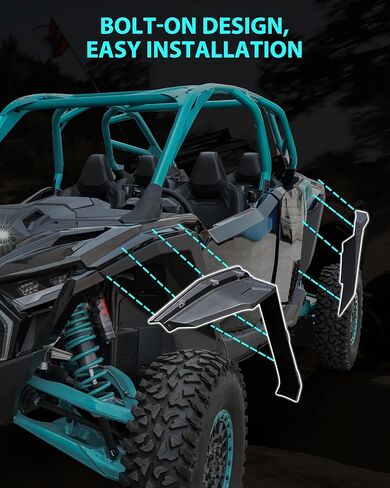 Fender Flares for Polaris RZR PRO XP XP4/R R4/S S4 2025+ Accessories, Front & Rear Full Coverage Mud Flaps Mud Guards Splash Guards, Replace #2890407 in Saudi Arabia