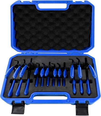 12-Piece Snap Ring Pliers Set Heavy Duty, Internal External Convertible Fixed Tip Snap Ring Pliers 0.038in 0.047in 0.070in 0.090in in Kuwait