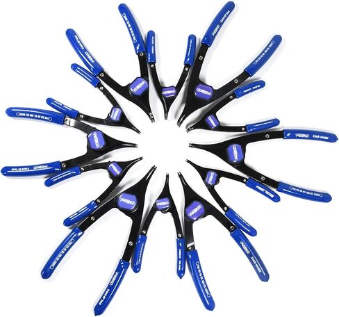 12-Piece Snap Ring Pliers Set Heavy Duty, Internal External Convertible Fixed Tip Snap Ring Pliers 0.038in 0.047in 0.070in 0.090in in Kuwait