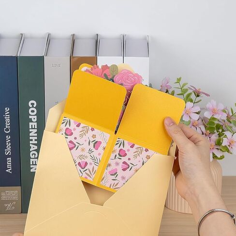 3D Pink Birthday Card Flower Pop Up Greeting Card for Mother's Day Teacher Appreciation Birthdays Anniversaries Wife Grandmother in Saudi Arabia