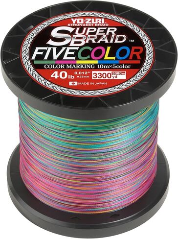 Yo-Zuri YZ-SB-40LB-5C-330YD: Superbraid Five Color 330Yds 40Lbs, (5 Color) in Saudi Arabia
