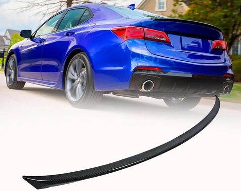 CHIESMA Rear Spoiler Fit for Honda Acura TLX 2015-2023, Carbon Fiber Style ABS Painted Lid Kit Performance Rear Trunk Spoiler Splitter Rear Wing in Kuwait