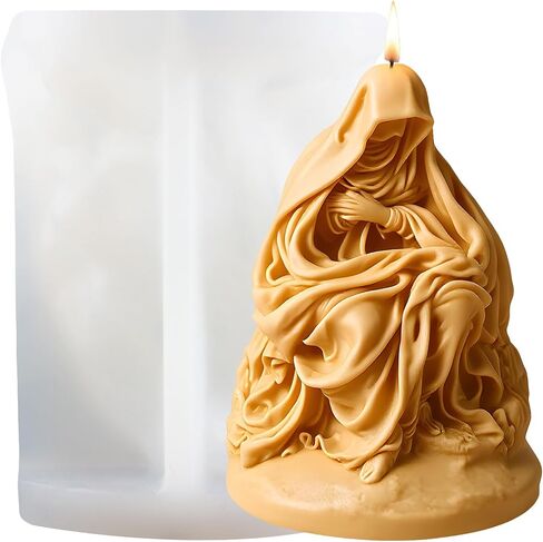 Jesus Family Candle Silicone Molds Jesus and The Virgin Family Candle Molds Jesus Resin Casting Mold for Candle Making Mold Candle Home Decorate Mold Aromatherapy Candles Gypsum Clay Craft in Kuwait