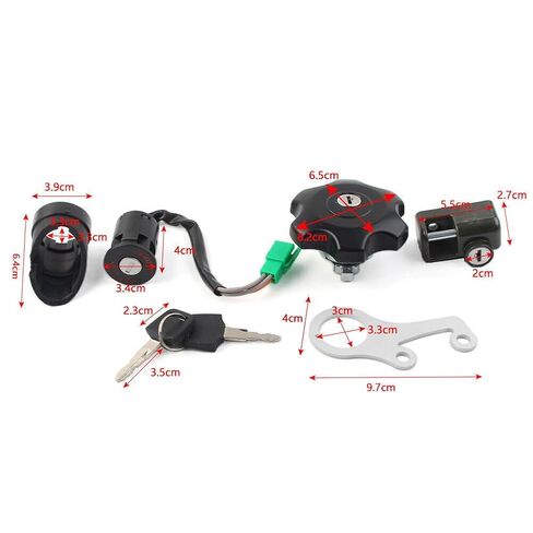 Motorcycle Ignition Switch Lock Set w/Keys - Ignition,Gas Cap & Helmet Lock for Suzuki DRZ400S 2000-2024 /Suzuki DRZ400SM 2005-2024 in Saudi Arabia