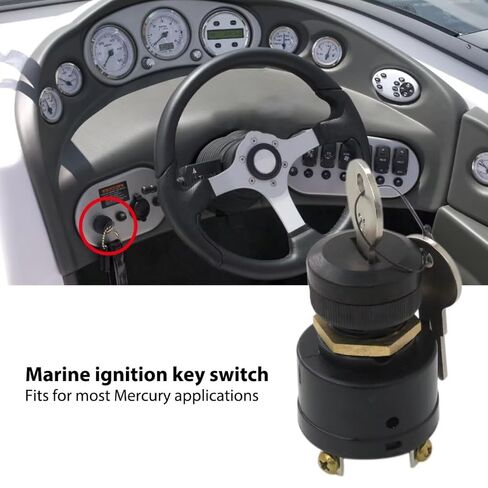 Boat Ignition Key Switch Push to Choke for Mercury Outboard Off-On-Start 6 Terminals in Kuwait