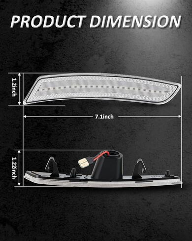 مصابيح تحديد جانبية LED من Bestview RGB متوافقة مع Chevy Camaro 2016-2024، عدسات شفافة بإضاءة 16 لونًا، عبوة من 4 قطع in Saudi Arabia