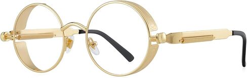 Gothic Steampunk Sunglasses for Women Men Round Lens Metal Frame in Saudi Arabia