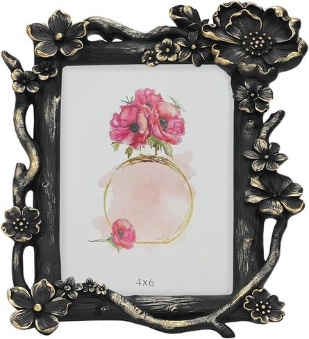 5x7 Vintage Picture Frame, Gold Antique Ornate Picture Frame, Victorian Retro Decorative Photo Frames for Tabletop & Wall, Baroque Home Decor Frames in Saudi Arabia