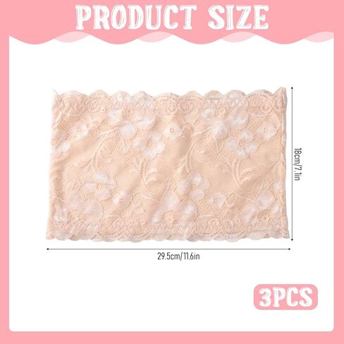 3 قطع من غطاء فتحة العنق المنخفضة، غطاء فتحة الصدر من الدانتيل، غطاء فتحة الصدر من الدانتيل، فتحة علوية من الدانتيل، حمالة صدر قابلة للتمدد، لفافة على الصدر، حشوات محتشمة لفساتين منخفضة القطع، متعددة الألوان in Kuwait