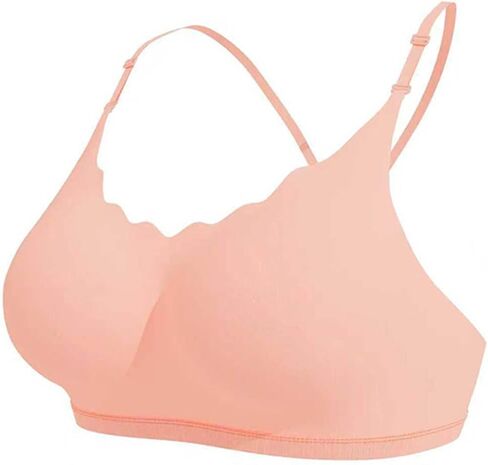 Ruziyoog Bralette for Women Wireless Padded V Neck Bra Seamless Adjustable Straps Comfy Sleep Bra Everyday Lounge Bra in Saudi Arabia