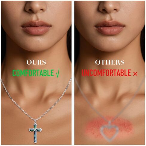 Cross Necklace for Women Sterling Silver Abalone Pendant Infinity Necklaces Jewelry Christmas Mothers Day Gifts for Faith in Kuwait