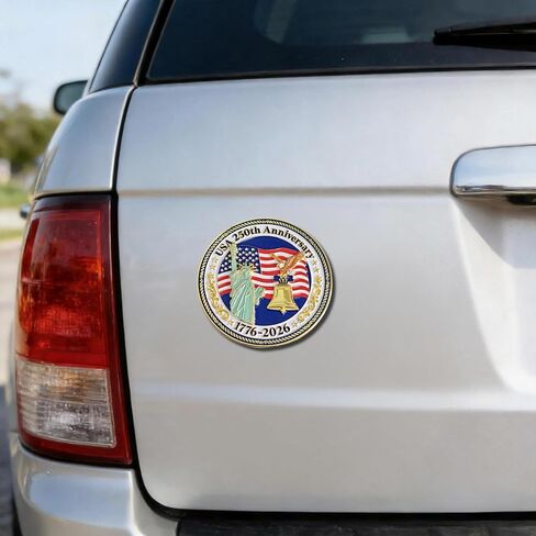 250th Anniversary 3D Metal Auto Emblem Decal America 1776-2026 Patriotic Decals for Cars, Van, Doors Decor Memorabilia in Kuwait