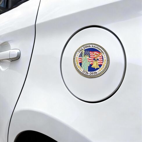 250th Anniversary 3D Metal Auto Emblem Decal America 1776-2026 Patriotic Decals for Cars, Van, Doors Decor Memorabilia in Kuwait