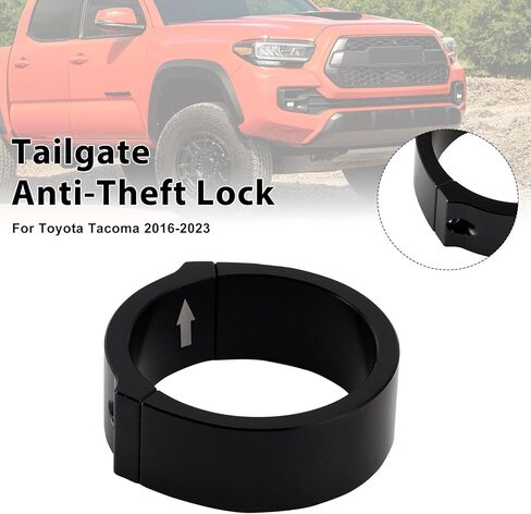 Areyourshop Tailgate Security Device Truck Bed Tailgate Anti-Theft Lock Gate Device fit for Toyota Tacoma 2016-2023, Black CNC Aluminum in Saudi Arabia