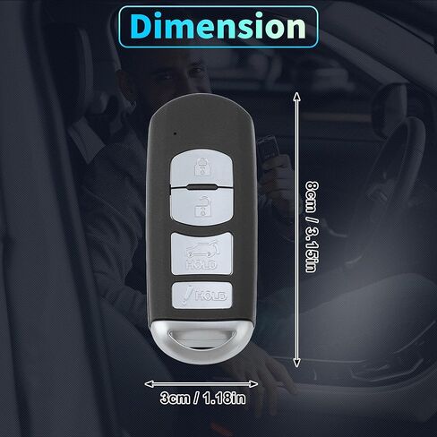 X AUTOHAUX WAZX1T763SKE11A04 315Mhz Replacement Keyless Entry Remote Smart Key Fob for Mazda CX-7 for Mazda CX-9 10-15 TEY1-67-5RY TEY1675RY 4Buttons 2Pcs in Saudi Arabia