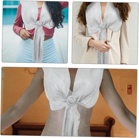 2pcs Elegant Neck Wrap for Bride Bridesmaids Lightweight Formal Scarf for Evening Dresses Parties and Special Occasions in Kuwait