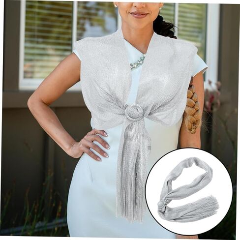 2pcs Elegant Neck Wrap for Bride Bridesmaids Lightweight Formal Scarf for Evening Dresses Parties and Special Occasions in Kuwait