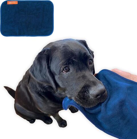 Drenched Dog™ for Drying Dogs – Dog Face & Mouth - Ultra-Soft Microfiber Face Towel - Super Absorbent, Quick Drying & Machine Washable – Must Have for Dog Spill, Drool Dirt & Eye | Hand Size 7.8x12.5 in Saudi Arabia