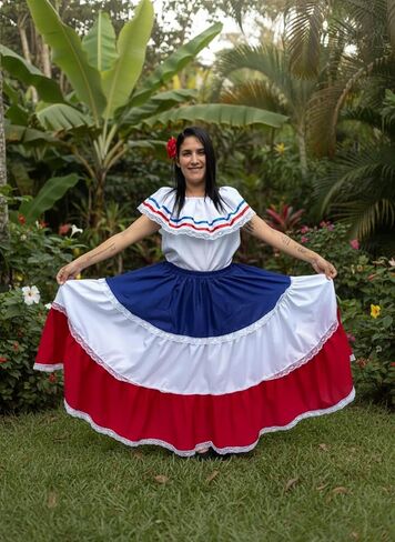 Dominican Republic Traditional Women Fiesta Dress in Saudi Arabia