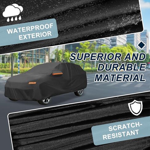 غطاء سيارة مقاوم للماء مناسب لسيارة Toyota Corolla Cross لجميع الأحوال الجوية للسيارات في الهواء الطلق والثلج والشمس والغبار وحماية من الأشعة فوق البنفسجية غطاء خارجي كامل مع سحاب الباب in Kuwait